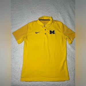 Nike Michigan Wolverine Football DriFit Polo Shirt